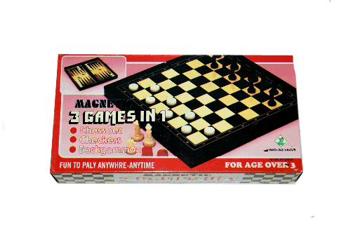 Набор 3 в 1 магнитный 3216 19*19 (шашки+шахматы+нарды)