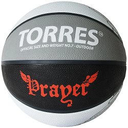 Мяч баскет. Torres Prayer B02057 сер-чёрн-красн