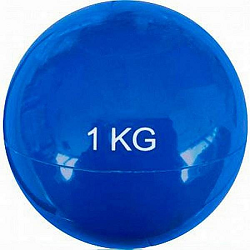 Мяч для пилатеса (медбол) с утяжелителем 1 кг, 21 см