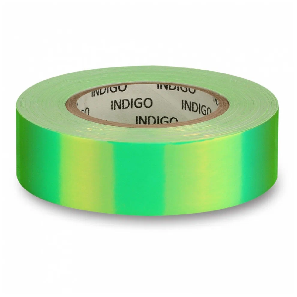 Обмотка для обруча на подкладке Indigo зерк Rainbow IN151 20мм 14м зел/жёлт/лим