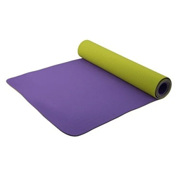 Коврик для фитнеса и йоги Larsen TPE 173х61х0,4 см фиолет/зел