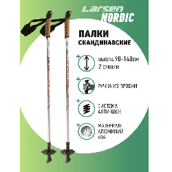 Палки для скандинавской ходьбы Larsen Nordic раздв. 90-140см