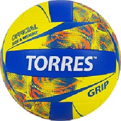 Мяч волейб. Torres Grip Y V32185 ТПУ жёлт-син-мульт