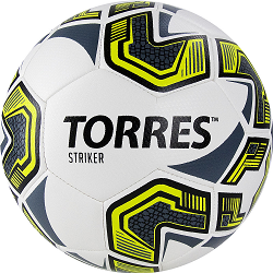 Мяч футбольный Torres Striker F321034 бело-серо-желтый