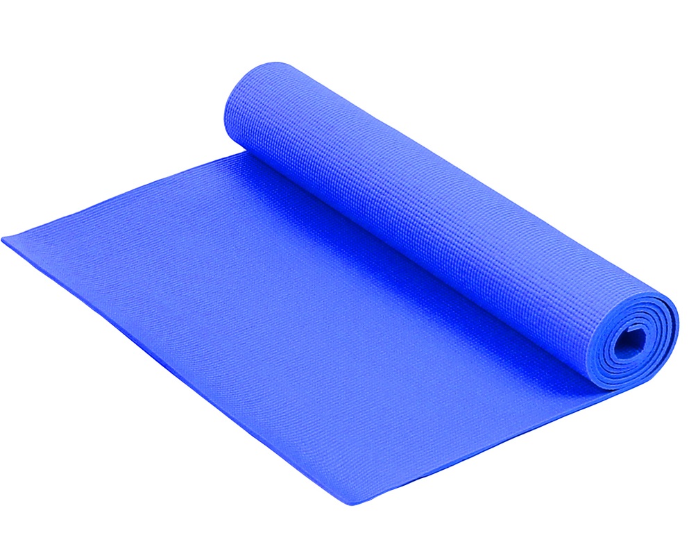 Коврик для фитнеса и йоги Larsen PVC 173х61х0,6 см повыш. плотн. син