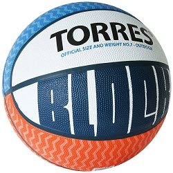 Мяч баскет. Torres Block B02077 бел-син-красн