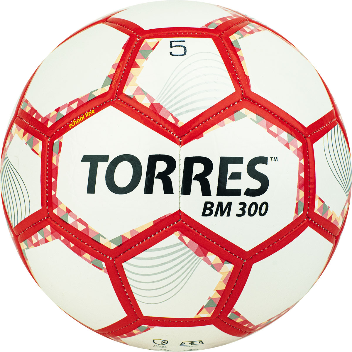 Мяч футбольный Torres BM300 F320745 TPU №5 бел-сереб-красн