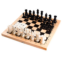 Набор 2 в 1 (шахматы гросс пласт + шашки пласт) дер. доска 42х21 02-108