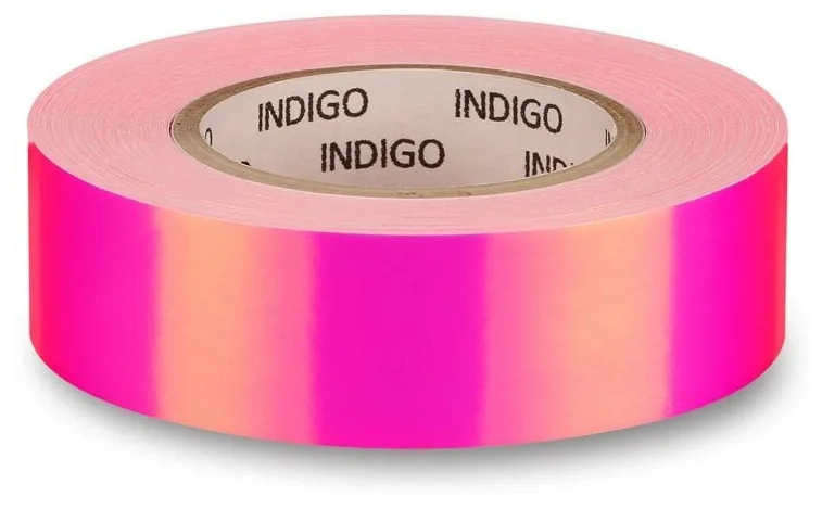 Обмотка для обруча на подкладке Indigo зерк Rainbow IN151 20мм 14м роз/фиол