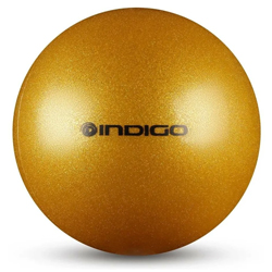 Мяч для худ. гимнастики INDIGO IN119 300г металлик с блестками