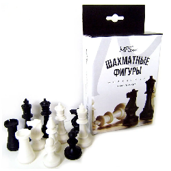 Шахматные фигуры обиходные пластик 02-106K