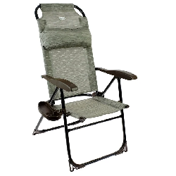 Кресло-шезлонг складное Nika КШ2/3, 8 полож.спинки, съёмн.подгол., 40х46 нагр. 120кг