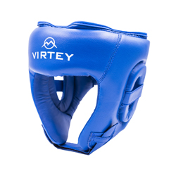 Шлем боксерский открытый Virtey HG01 PVC синий