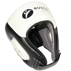 Шлем RuscoSport с усилением,черно-белый