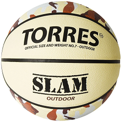 Мяч баскет. Torres Slam B02067 беж-хаки