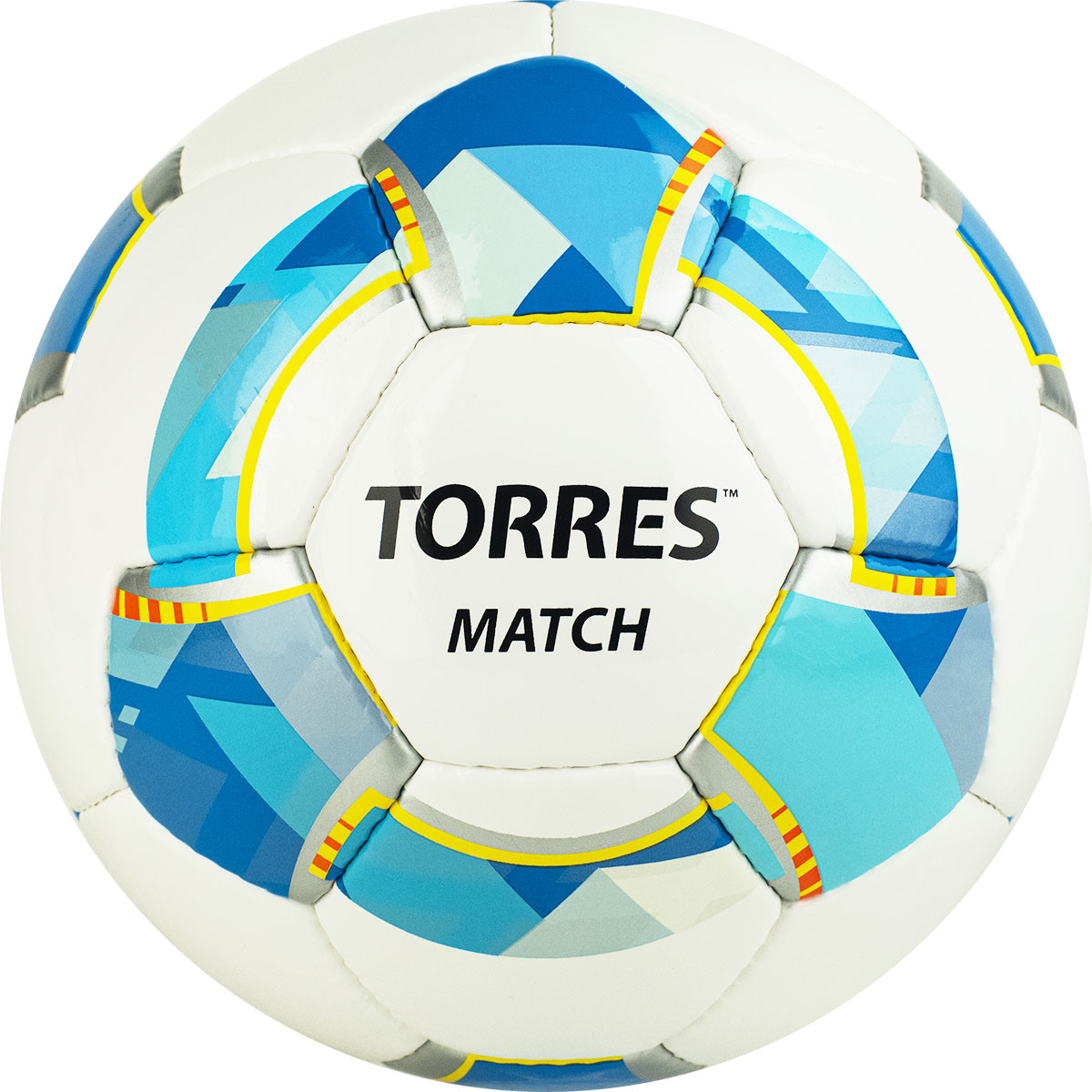 Мяч футбольный Torres Match F320024 PU №4 бел-сереб-гол