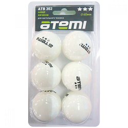 Мячи для наст тенниса Atemi 3* 6шт ATB302