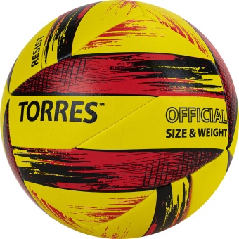 Мяч волейб. Torres Resist V321305 ПУ жёлт-красн-чёрн